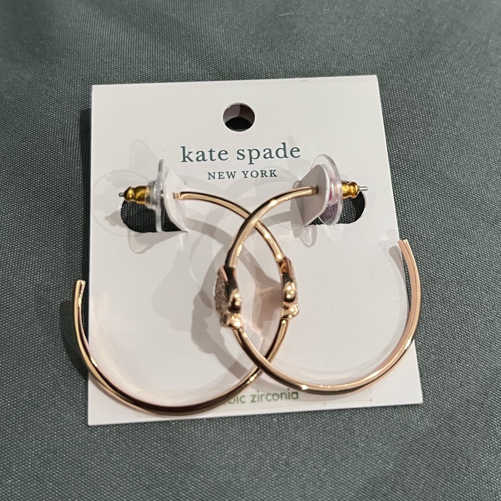 Kate Spade hoop earrings (NEVER WORN)